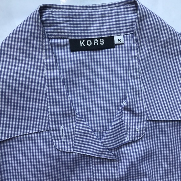 Vintage KORS Wrap Skirt Set Gingham Purple - Picture 5 of 14